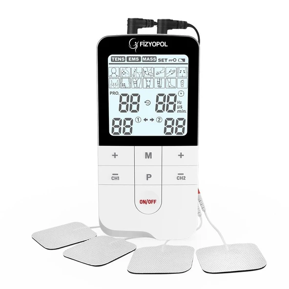 Fizyopol R-C4A RW-1 Şarj Edibilir Bataryalı, 2 Kanallı 32 Programlı Tens, Ems, Masaj Cihazı - 5