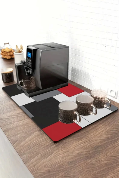 Valerine Life Barista Matı Sıvı Geçirmez Büyük Boy XXL Kahve Barı Espresso Kahve Makinesi Pad 40x90cm 27241225 ürün görseli