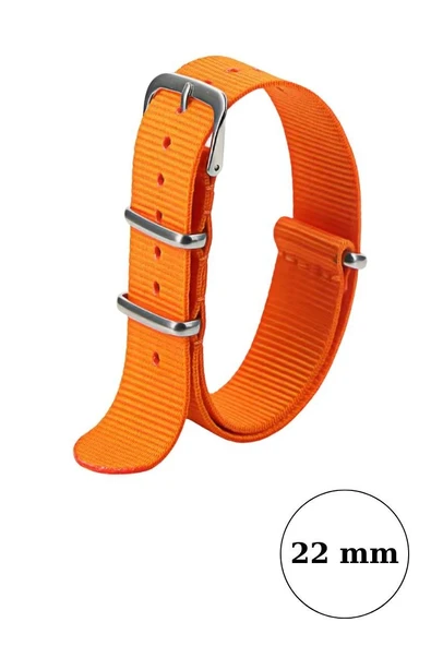 Klasik Suya Dayanıklı Koku Yapmaz Sportif Renkli Nato Saat Kordonu 22 mm - 9