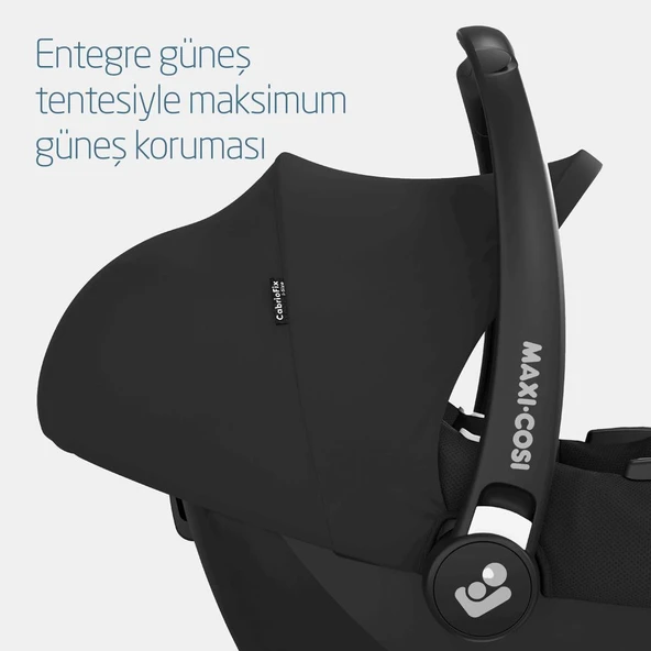 Maxi-Cosi Leona2-Cabriofix I-Size Tek Elle Katlanabilen Ultra Kompakt Çift Yönlü Seyahat Sistem Bebek Arabası Black - 9