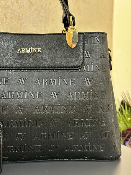 Armine Kartlık ve Bileklik Hediyeli El Ve Kol Çantası Omuz Çantası VS.BLKT.0137 - Resim 4