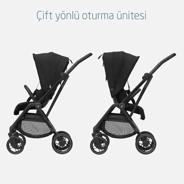 Maxi-Cosi Leona2-Cabriofix I-Size Tek Elle Katlanabilen Ultra Kompakt Çift Yönlü Seyahat Sistem Bebek Arabası Black - 6