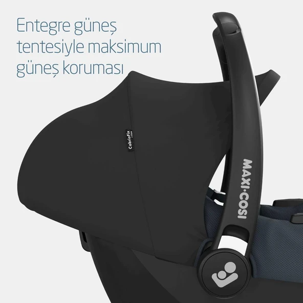 Maxi-Cosi Leona2-Cabriofix I-Size Tek Elle Katlanabilen Ultra Kompakt Çift Yönlü Seyahat Sistem Bebek Arabası Graphite - 9