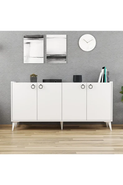 Ferniso Mobilya 165 cm Konsol Beyaz - 2