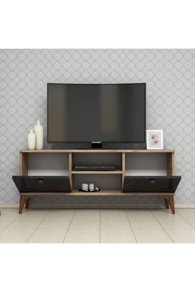 Ferniso Mobilya 120 cm Tv Ünitesi Çam-Mermer Desen - 2