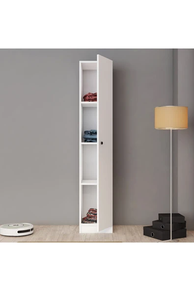Ferniso Mobilya Tek Kapılı Gardrop Beyaz - 2