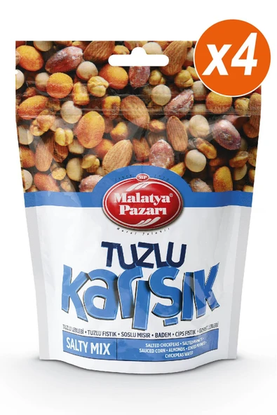 Tuzlu Karışık Bademli Kuruyemiş 4 X 125 gr