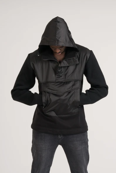 Regular Fit Kapşonlu Kanguru Cepli Sweatshirt - 8