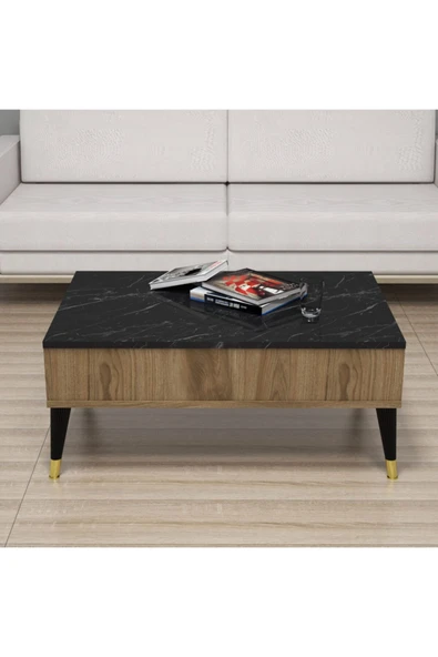 Ferniso Mobilya Orta Sehpa Çam-Mermer Desen - 2
