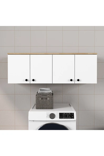 Ferniso Mobilya Banyo Dolabı 4 Kapaklı Beyaz - 3