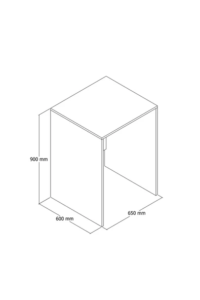 Ferniso Mobilya Çamaşır Makinesı ve Kurutma Makinesi Dolabı Beyaz - 4