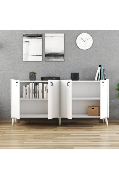 Ferniso Mobilya 165 cm Konsol Beyaz - 3