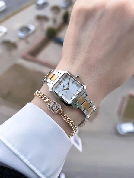 Daniel Klein Çelik Kordon 2 Yıl Garantili 3 Atm Suya Dayanıklı Kadın Kol Saati+Bileklik BDK.10790.5 - Resim 2