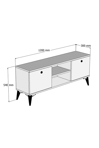 Ferniso Mobilya 120 cm TV Ünitesi Dut - 4