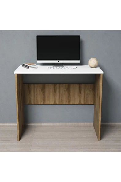Ferniso Mobilya Çalışma Masası Ceviz-Beyaz - 2