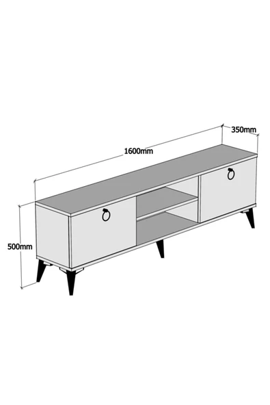 Ferniso Mobilya 160 cm Tv Ünitesi Full Beyaz - 3