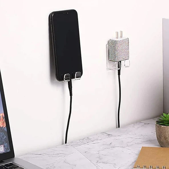 Çok Amaçlı Askılık Telefon Şarj Standı, Permatik Askısı, Elbise Askısı - 3