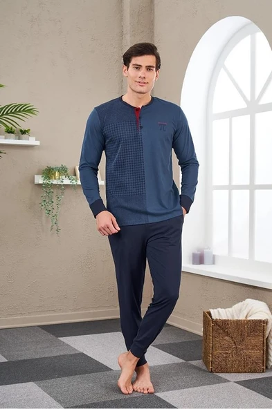 Pjs 23706 Erkek Patlı Baskılı Pijama Takım - 2