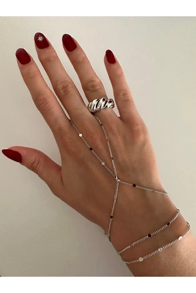 Gümüş Renk Sf Ezme Zincir Gold Pullu Ince Zincir Şahmeran - 3220 - 3