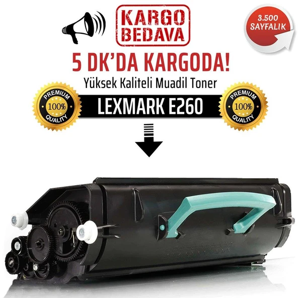 Lexmark E260 / E360 / E460 Uyumlu Muadil Toner | E260A11E - 2