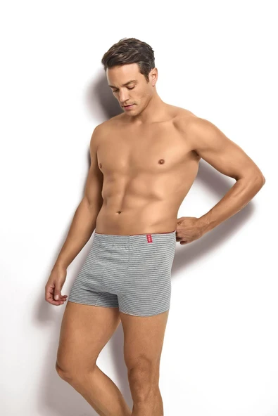 Jiber Erkek Havlu Kemer Pamuklu Çizgili Boxer - 5