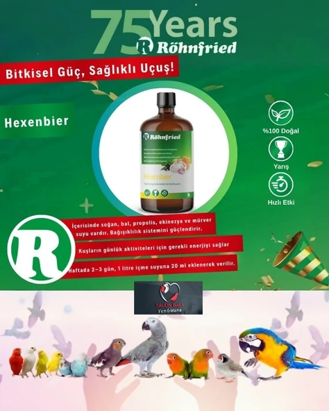 Röhnfried Hexenbier Doğal Bağışıklık Sistemi Kuvvetlendirici Vitamin 500 ml - 2