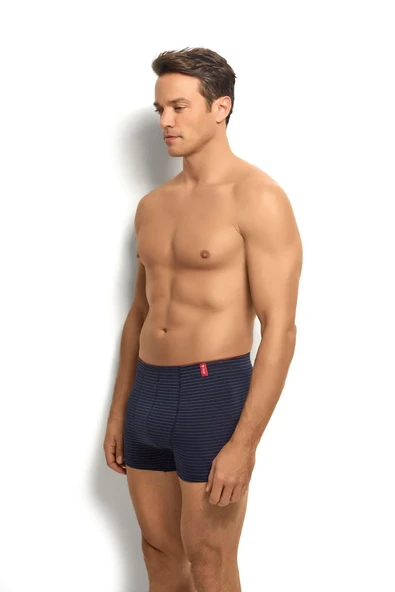 Jiber Erkek Havlu Kemer Pamuklu Çizgili Boxer - 2