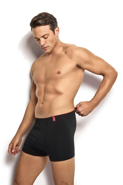 Jiber Erkek Havlu Kemer Pamuklu Çizgili Boxer - 8