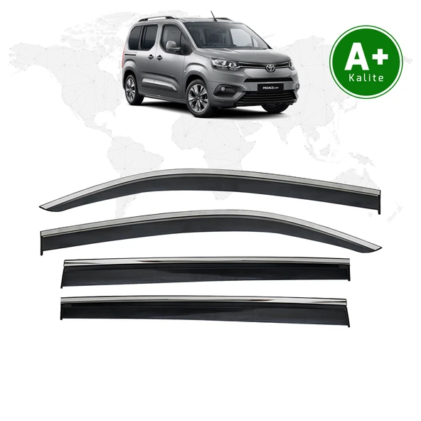 Toyota Proace City Kromlu Cam Rüzgarlığı 2019 Model Ve Sonrası ürün görseli 1