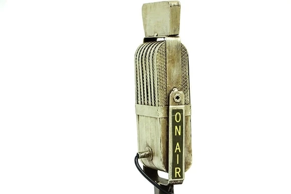Dekoratif Metal Mikrofon - 7
