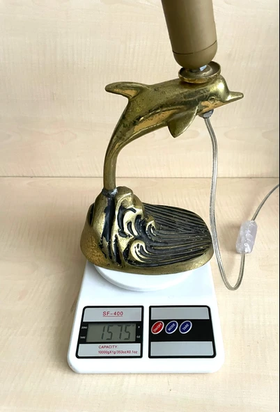 PİRİNÇ LAMBA CAM LAMBA AĞIR MASA LAMBASI GECE LAMBASI - 3