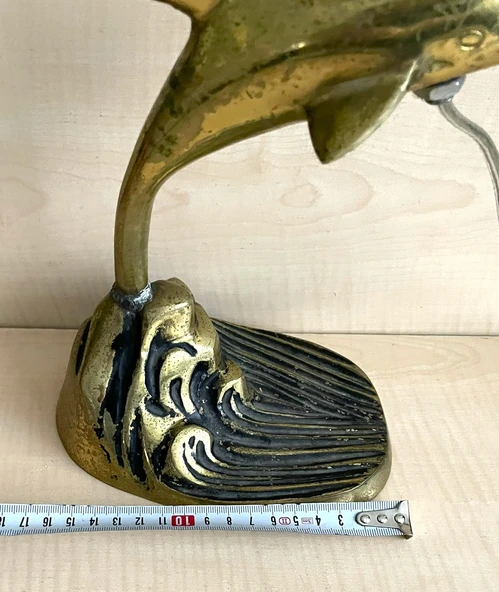 PİRİNÇ LAMBA CAM LAMBA AĞIR MASA LAMBASI GECE LAMBASI - 5