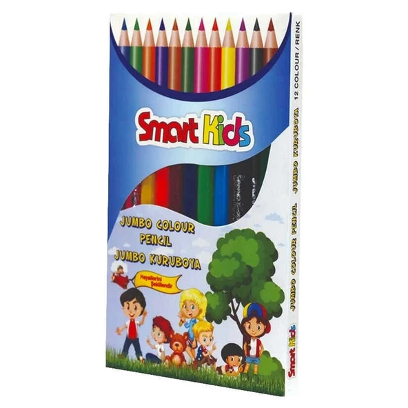 Smart Kids Jumbo Kuru Boya 12 Renk Tam Boy ürün görseli