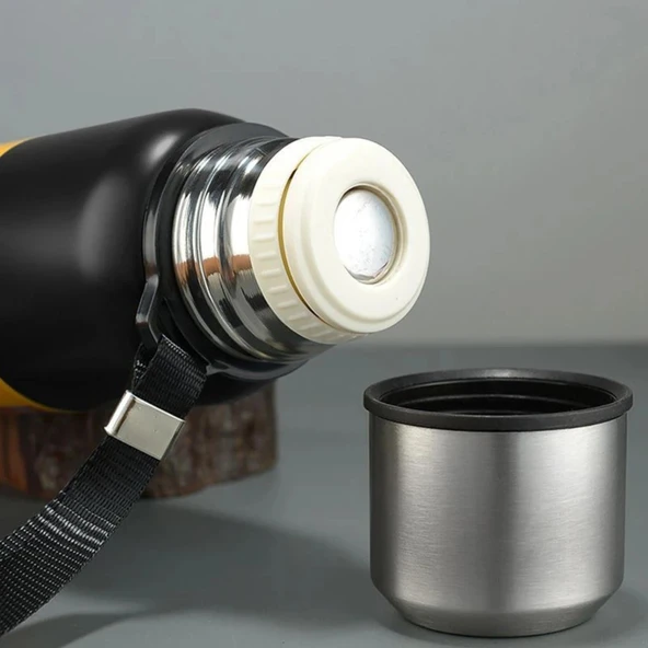 Perlotus 304 L Çelik 750 ml Vakumlu Yeşil Kamp ve Piknik Termosu - 2