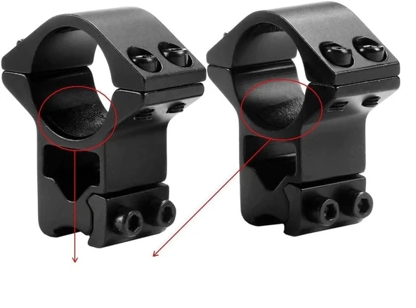 25.4mm Dürbün İçin 11mm Yüksek Havalı  / Av  Ayağı - 4