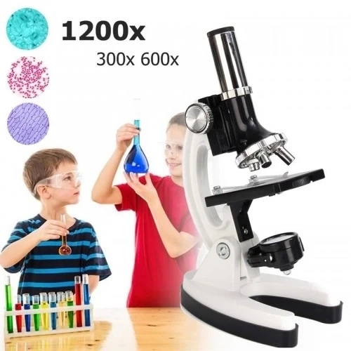 Mikroskop Taşınabilir Set 28 Parça Eğitim Mikroskop Kiti 300x 600x Ve 1200x Çocuklara - 2