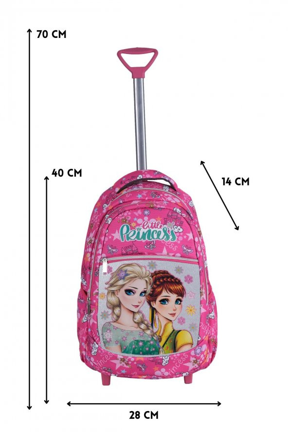 Çekçekli Frozen Desenli İlkokul Çantası + Beslenme Çantası - 11