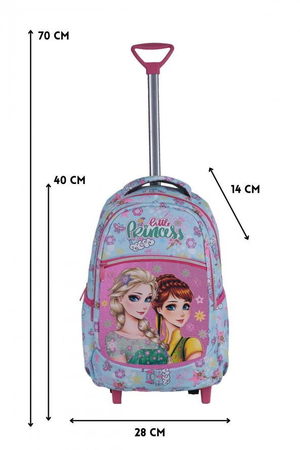 Çekçekli Frozen Desenli İlkokul Çantası + Beslenme Çantası - 5