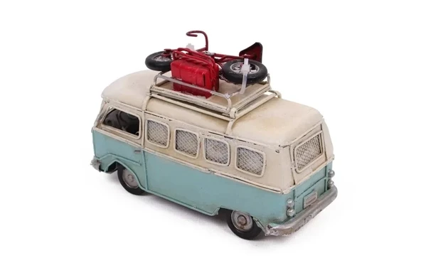 Dekoratif Metal Minibüs Çerçeveli Ve Kumbaralı - 8