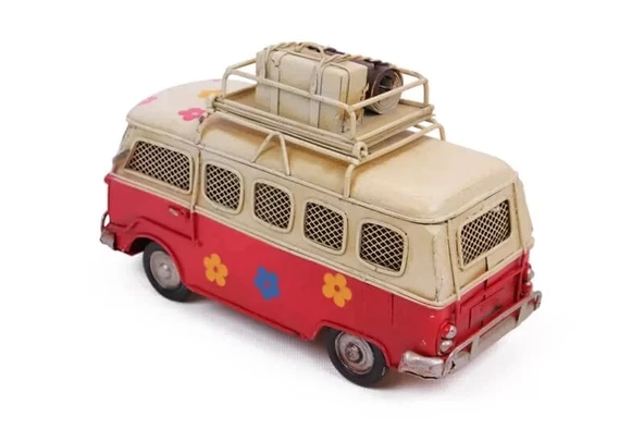 Dekoratif Metal Minibüs Çerçeveli Ve Kumbaralı - 8