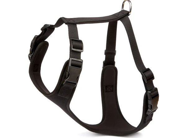 Doggie Havalı Ped Dokuma Köpek Göğüs Tasması 60/85 cm Siyah - Resim 2