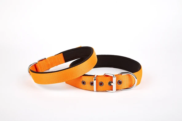 Doggie Softlu Dokuma Köpek Tasması 2,5 cm x 50 cm Turuncu ürün görseli