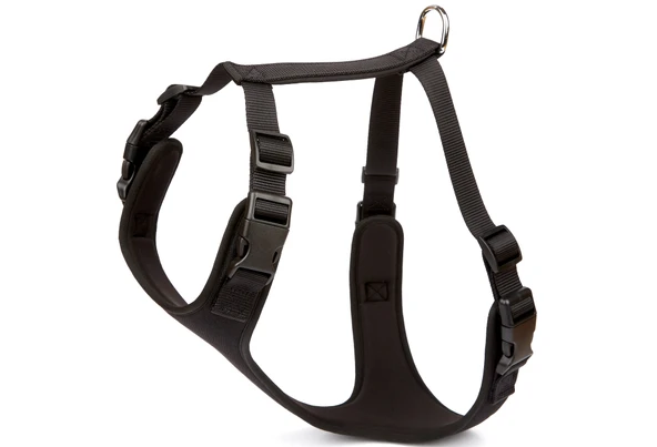 Doggie Havalı Ped Dokuma Köpek Göğüs Tasması 60/85 cm Siyah ürün görseli