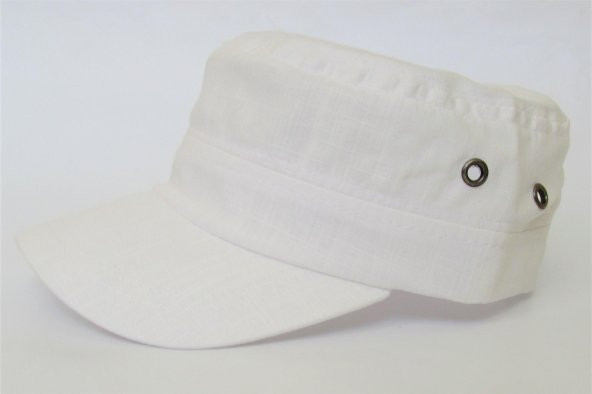 salarticaret  Beyaz  kastro Şapka pamuklu cırtlı ayarlanabilir
