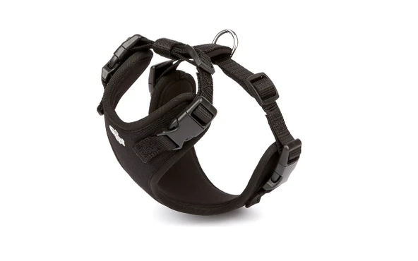 Doggie Havalı Ped Dokuma Köpek Göğüs Tasması 30/35 cm Siyah ürün görseli