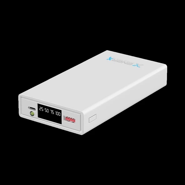 eNeRX Powerbank 20000 mAh 2.1 Amper Led Göstergeli ENR-P2025DC Beyaz