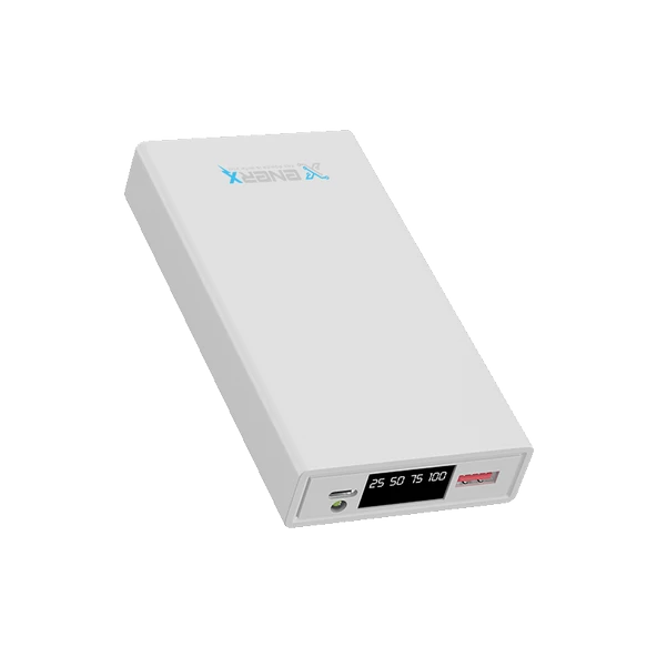 Enerx ENR-P2025DC 20.000 mAh 2.1A Led Göstergeli Powerbank Beyaz - Resim 2