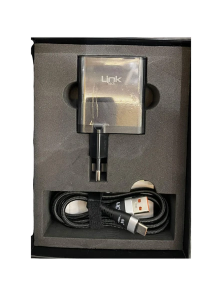 Link Tech G860 Premium USB-A'dan Tip-C'ye Kablolu 67W Süper SI GaN Adaptörü - 2