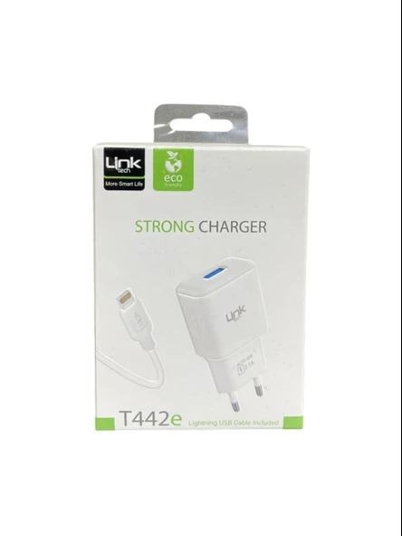 Link Tech T442e Çevre Dostu 2.1A Lightning Kablolu Şarj Aleti