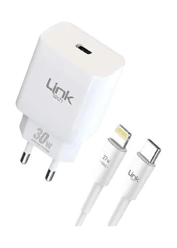 Link Tech C214 30 W Lightning Kablolu Hızlı Şarj Aleti - 3